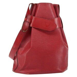 Authentic LOUIS VUITTON Epi Sac Depaule GM Shoulder Bag Red M80197 LV